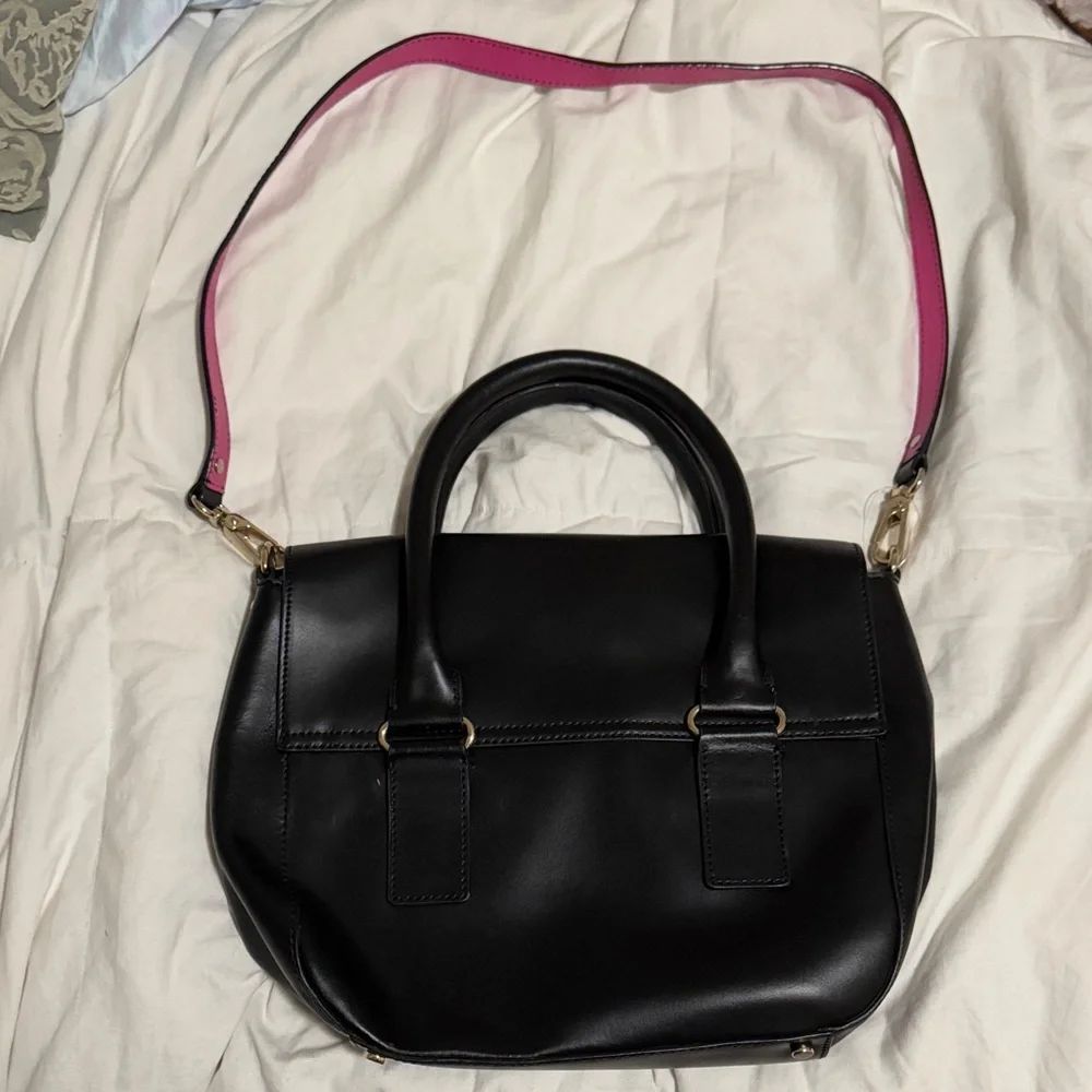 Kate Spade Bond Street Black Handbag Black pink strap - Picture 2 of 7